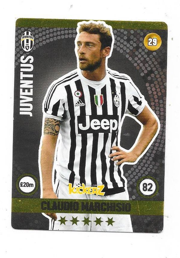 2015-16 Swedish Kickerz Goldstar # Claudio Marchisio , Juventus & Italia