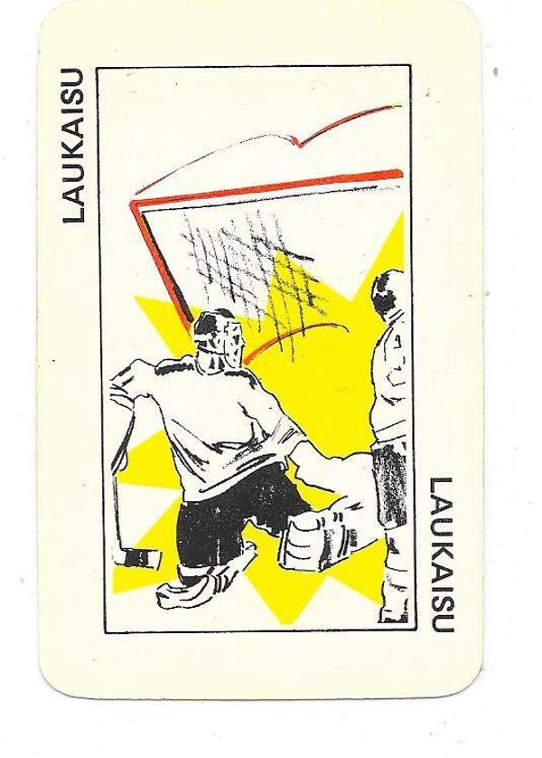 1974-75 Finnish Typotor Ice Hockey Card # Laukaisu  kortti