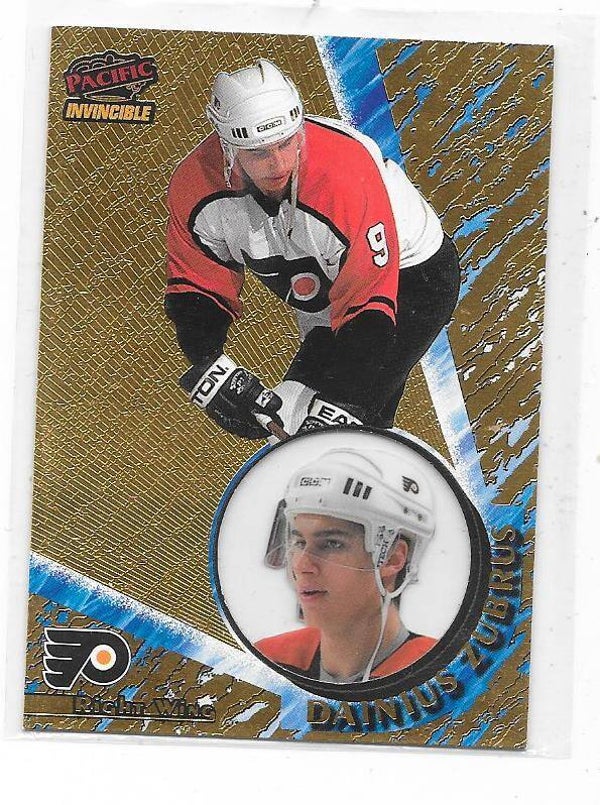 1997-98 Pacific Revolution Ice Hockey Card #105 Dainius Zubrus , Philadelphia Flyers