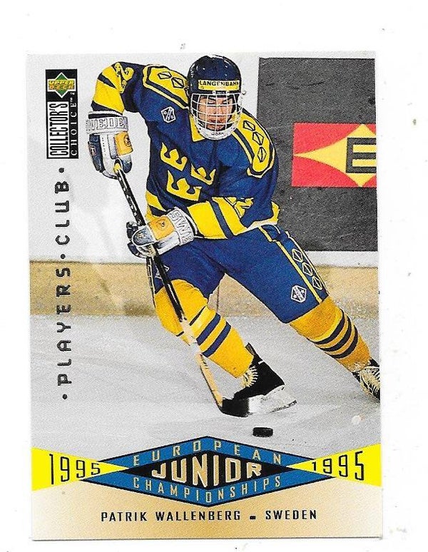 1995 Collector`s Choice Player Club #352 Patrik Wallenberg , Sweden RC