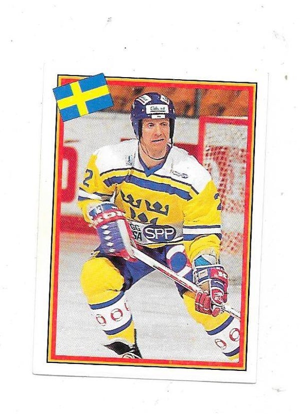 1993 Swedish Semic WC Ice hockey sticker #5 Tomas Jonsson , Sweden