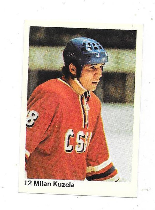 1974-75 Swedish Swilliams Ice Hockey Sticker #116 Jiri Holik ,  Czechoslovakia & HC Slovan Bratislava