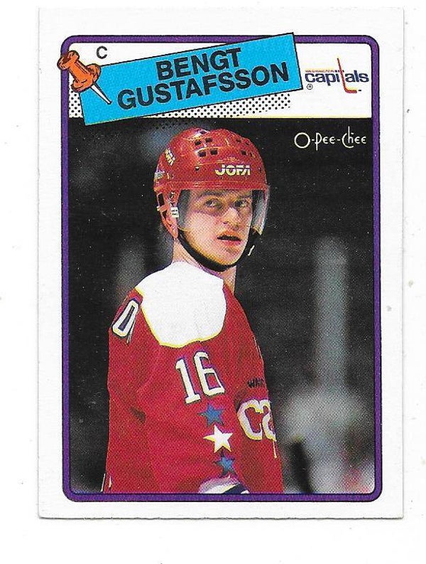 1988-89 OPC NHL Ice Hockey Card #151 Bengt-Åke Gustafsson , Washington Capitals