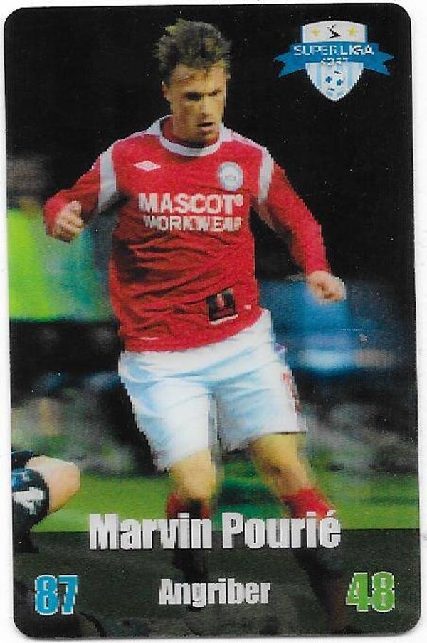 2012-13 Danish Kulma Superliga Kort Football card # Marvin Pourié , Silkeborg IF