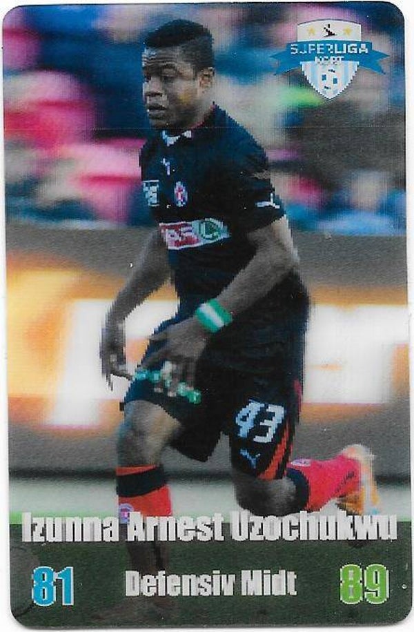 2012-13 Danish Kulma Superliga Kort Football card # Izunna Arnest Uzochukwu , FC Midtjylland