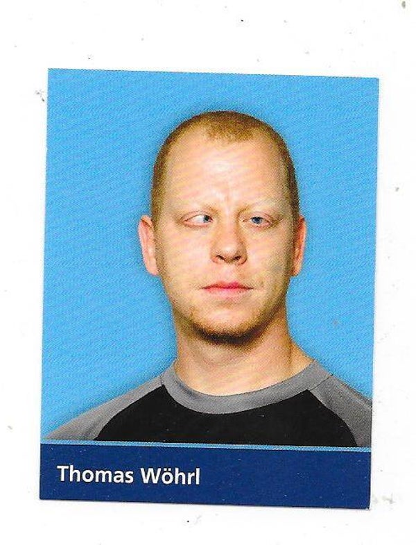 2009-10 German Eisbären Berlin Teamissued Ice Hockey Card # Thomas Wöhrl