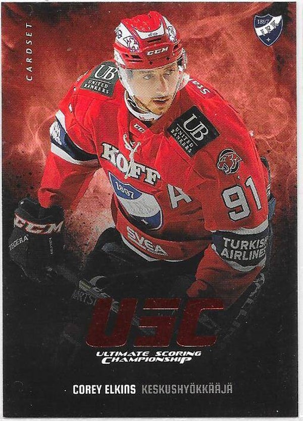 2016-17 Finnish Cardset USC 1of15 Corey Elkins HIFK , Ohio State University