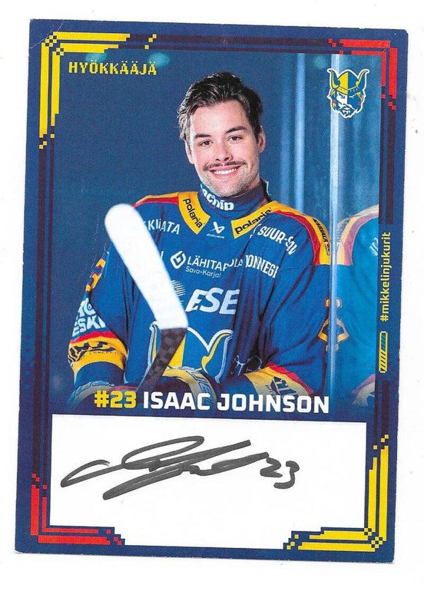 2024-25 Finnish Jukurit Teamissued #23 Isaac Johnson  , Tri-City Americans