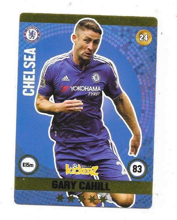 2015-16 Swedish Kickerz Goldstar # Gary Cahill , Chelsea & England