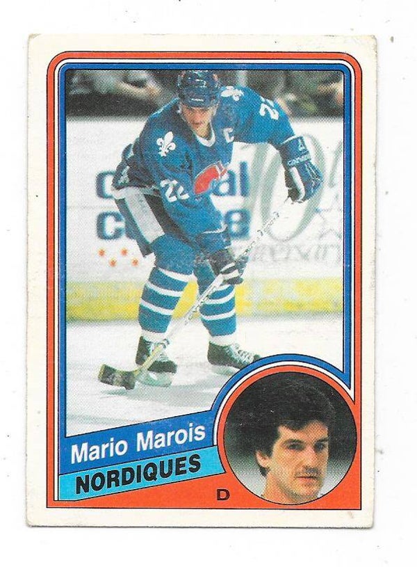 1984-85 OPC NHL Ice Hockey Card #282 Mario Marois , Quebec Nordiques