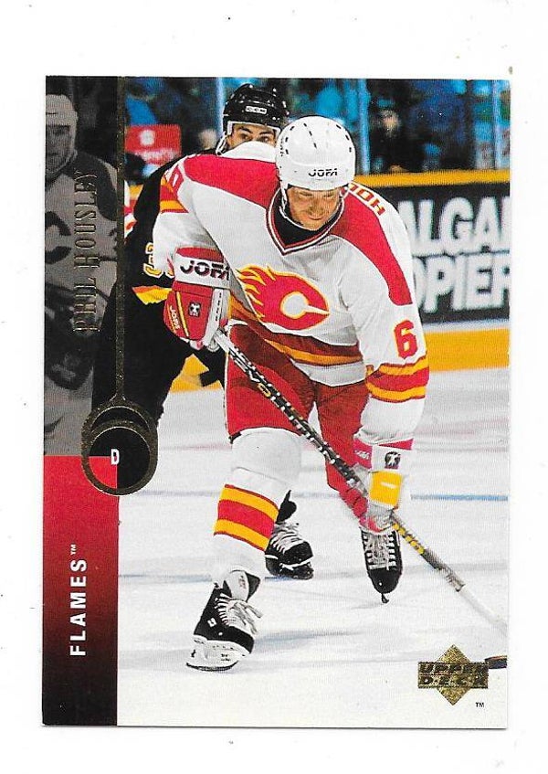 1994-95 Upper Deck NHL Ice Hockey Card #169 Phil Housley , Calgary Flames