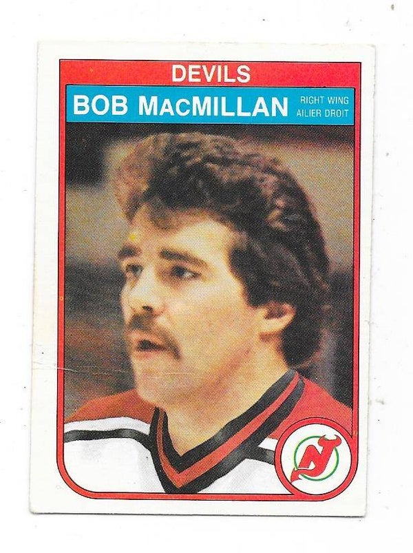 1982-83 OPC NHL Ice Hockey Card #143 Bob MacMillan , New Jersey Devils