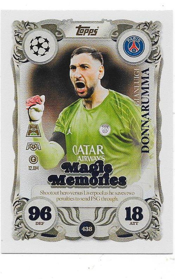 2025-26 Topps Match Attax Football CHL Magic Memories #438 Gianluigi Donnarumma , Paris Saint-Germain