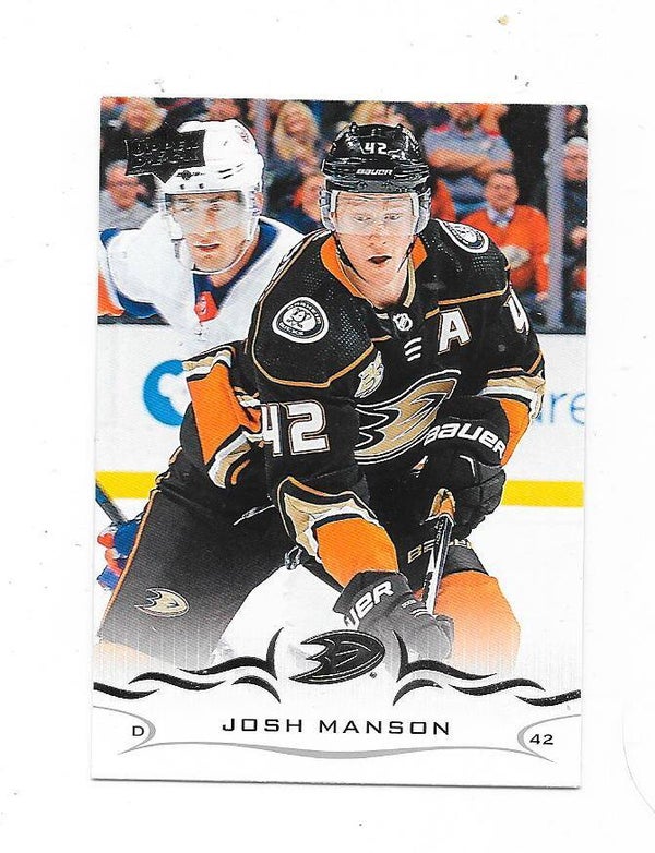 2018-19 Upper Deck NHL Ice Hockey Card #254 Josh Manson , Anaheim Ducks