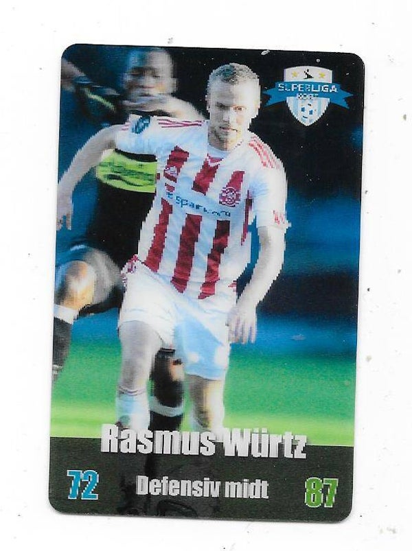 2012-13 Danish Superliga Kort Kulma Football Card  # Rasmus Würtz ,  AaB