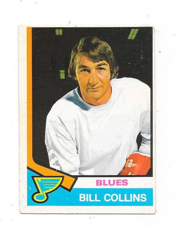1974-75 OPC NHL Ice Hockey Card #354 Bill Collins , St Louis Blues