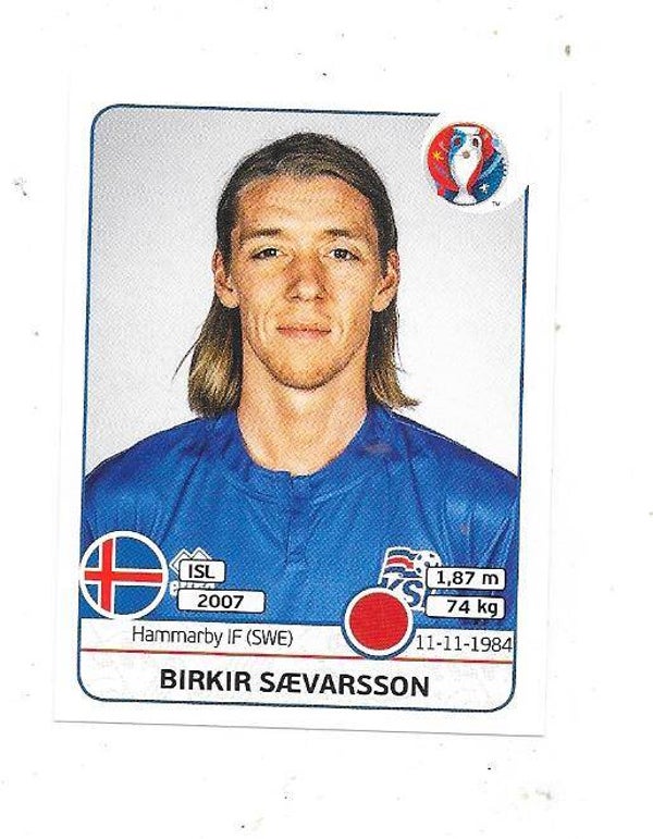 2016 Panini UEFA EURO Sticker #611 Birkir Már Sævarsson , Iceland