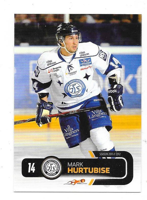 2011-12 Swedish Hockey Allsvenskan #73 Mark Hurtubise Leksands IF , Val-d'Or Foreurs