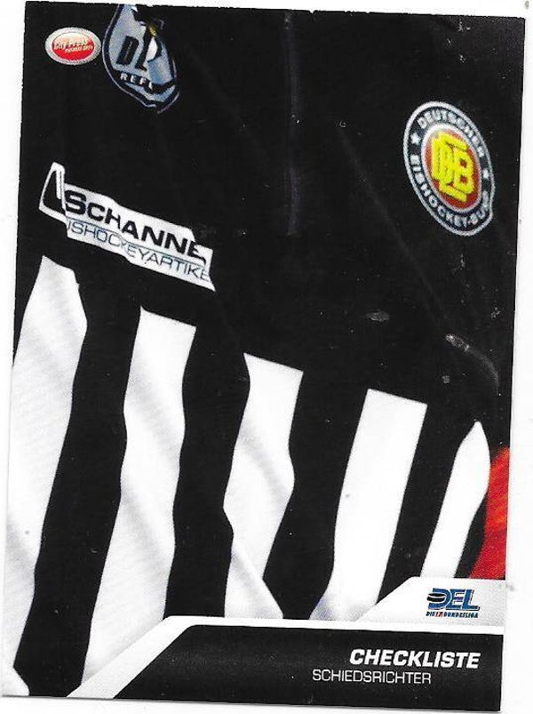 2009-10 German DEL Ice Hockey Card #97 Checklist Referee