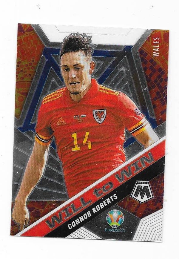 2021 Panini Mosaic UEFA EURO  Will to Win #40 Connor Roberts  Wales