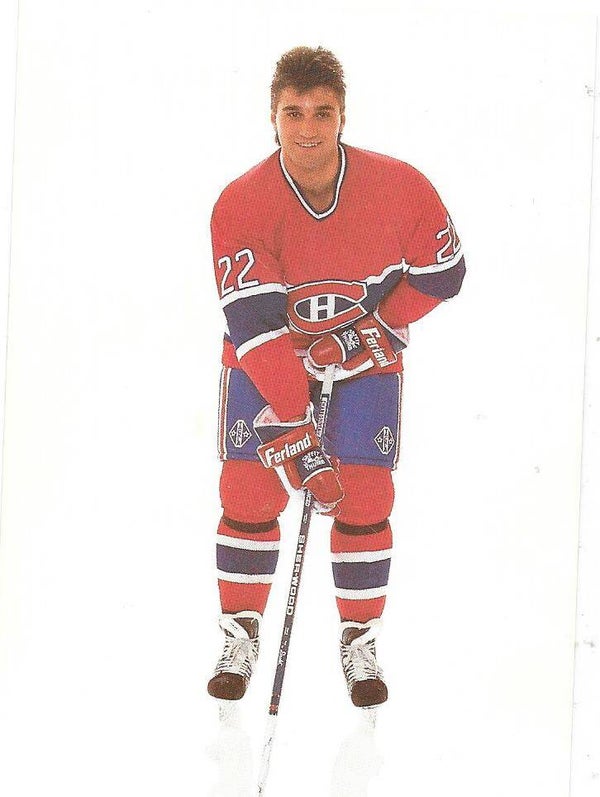 1988-89 Montreal Canadiens Teamissued NHL Ice Hockey Card #22 Jose Charbonneau , Frankfurt Lions