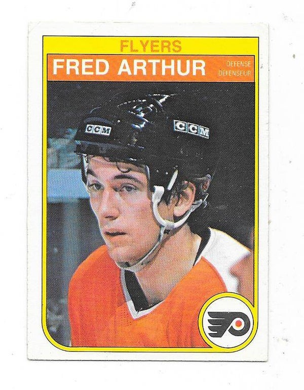 1982-83 OPC NHL Ice Hockey Card #245 Fred Arthur , Philadelphia Flyers RC