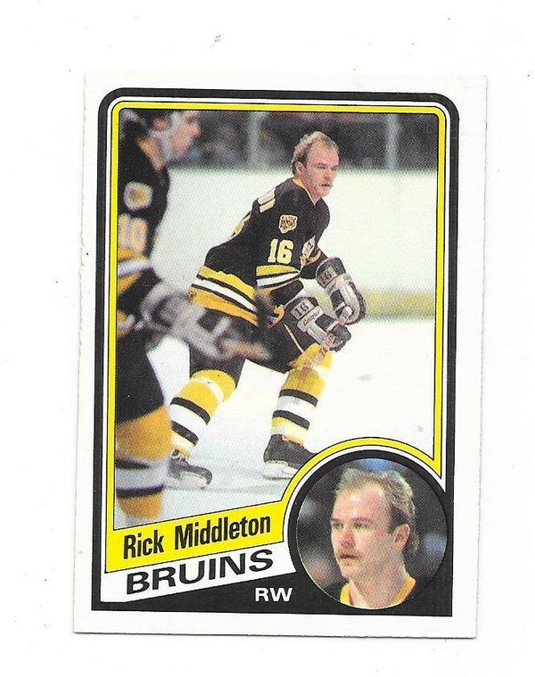 1984-85 OPC NHL Ice Hockey Card #9 Rick Middleton , Boston Bruins