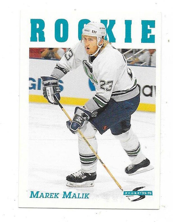 1995-96 Score NHL Rookies #298 Marek Malik , Hartford Whalers RC