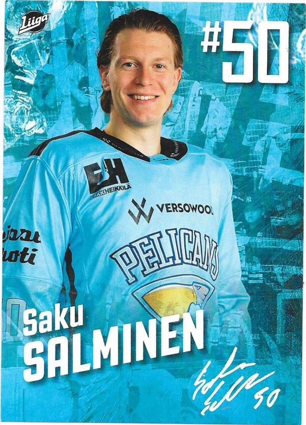 2023-24 Finnish Pelicans Teamissued Ice Hockey Card #50 Saku Salminen
