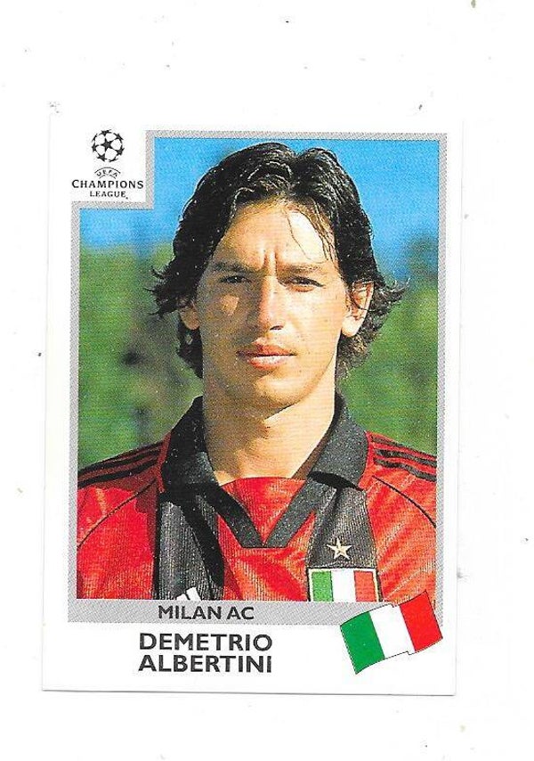 1999-00 Panini Football UEFA Champions League #299 Demetrio Albertini , AC Milan , Italia