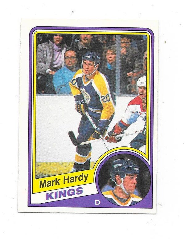 1984-85 OPC  NHL Ice Hockey Card #86 Mark Hardy , Los Angeles Kings