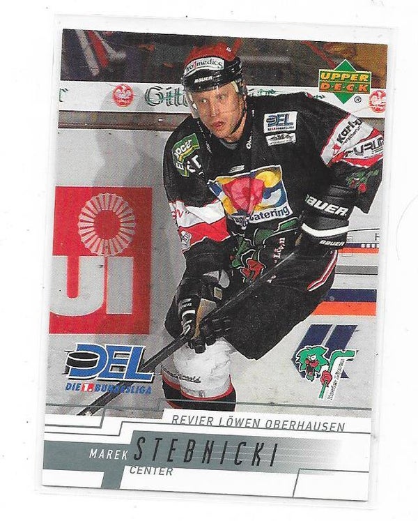 2001-02 German DEL Upper Deck Ice Hockey Card #206 Marek Stebnicki , Revier Löwen Oberhausen , Polonia Bytom