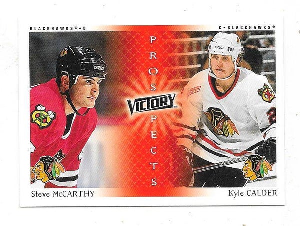 1999-00 Upper Deck Victory Prospects #275 Steve MacCarthy & Kyle Calder , Chicago Blackhawks RC