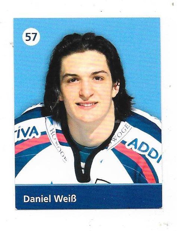 2009-10 German Eisbären Berlin Teamissued Ice Hockey Card #57 Daniel Weiß