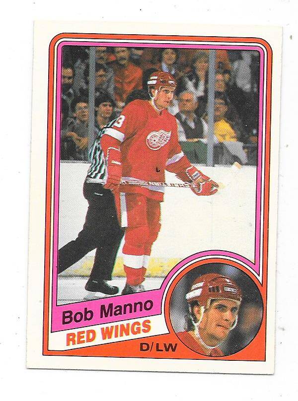 1984-85 OPC NHL Ice Hockey Card #59 Bob Manno , Detroit Red Wings