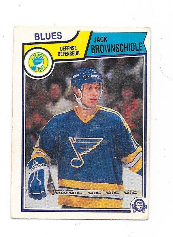 1983-84 OPC #311 Jack Brownschidle , St Louis Blues