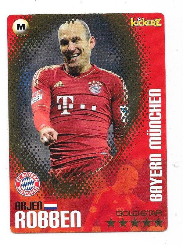 2012-13 Swedish Kickerz Goldstar # Arjen Robben  FC Bayern München , Netherlands