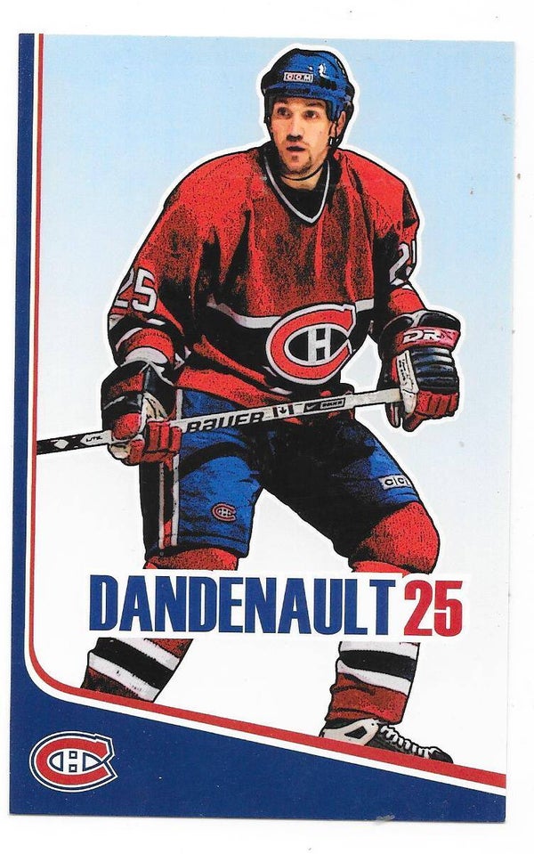 2006-07 Montreal Canadiens Teamissued Postcard NHL #25 Mathieu Dandenault