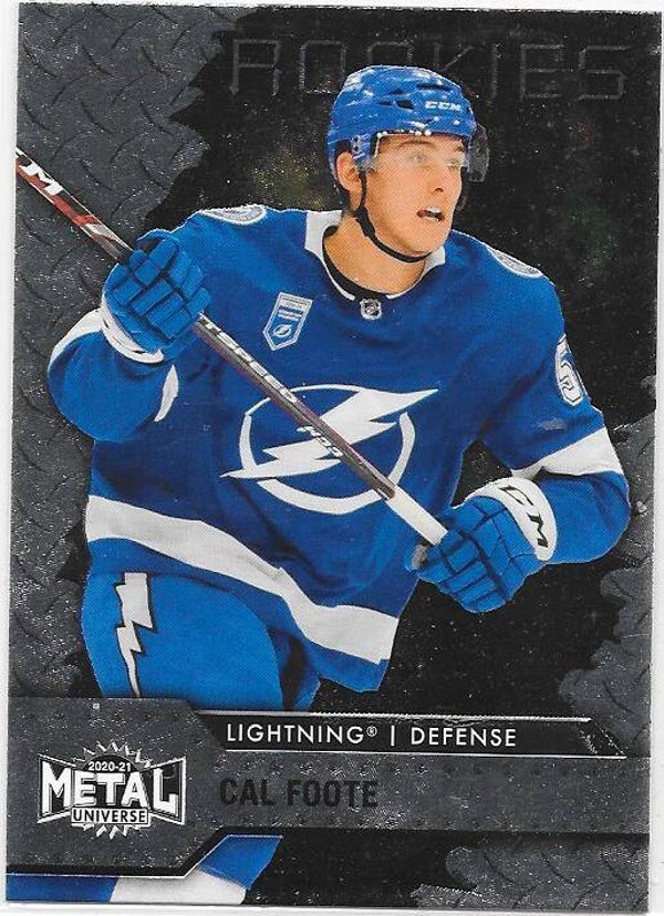2020-21 Skybox Metal Universe Rookies #146 Cal Foote , Tampa Bay Lightning RC