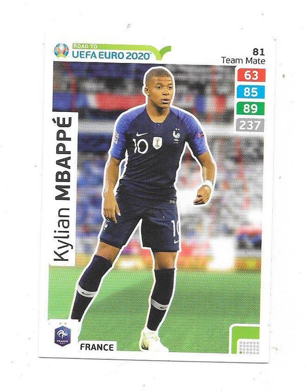 2020 Panini Adrenalyn XL Road to UEFA EURO 2020 #81 Kylian MBappè ,  France