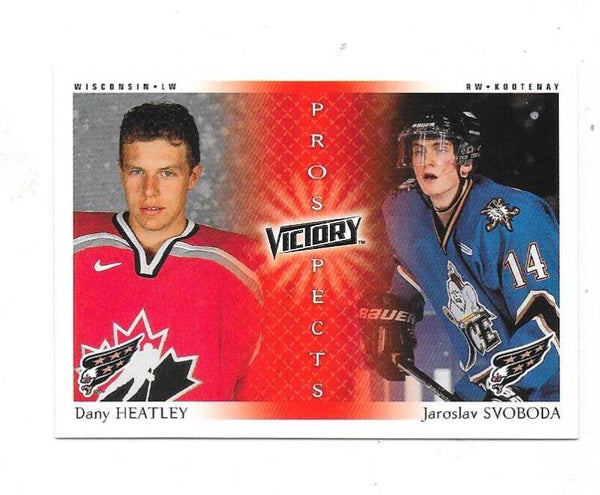 1999-00 Upper Deck Victory Prospects #279 Jaroslav Svoboda & Dany Heatley , Canada RC