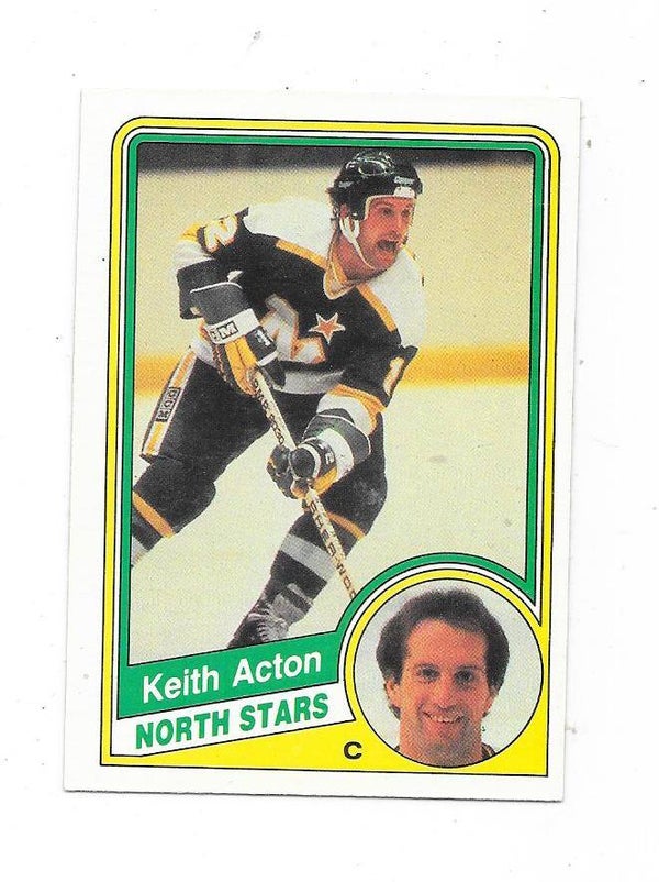 1984-85 OPC NHL Ice Hockey Card #93 Keith Acton , Minnesota North Stars