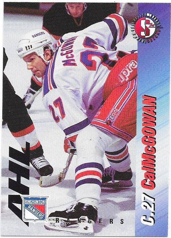 1995-96 Binghampton Rangers AHL TeamIssued #27 Cal McGowan  EC Bad Nauheim