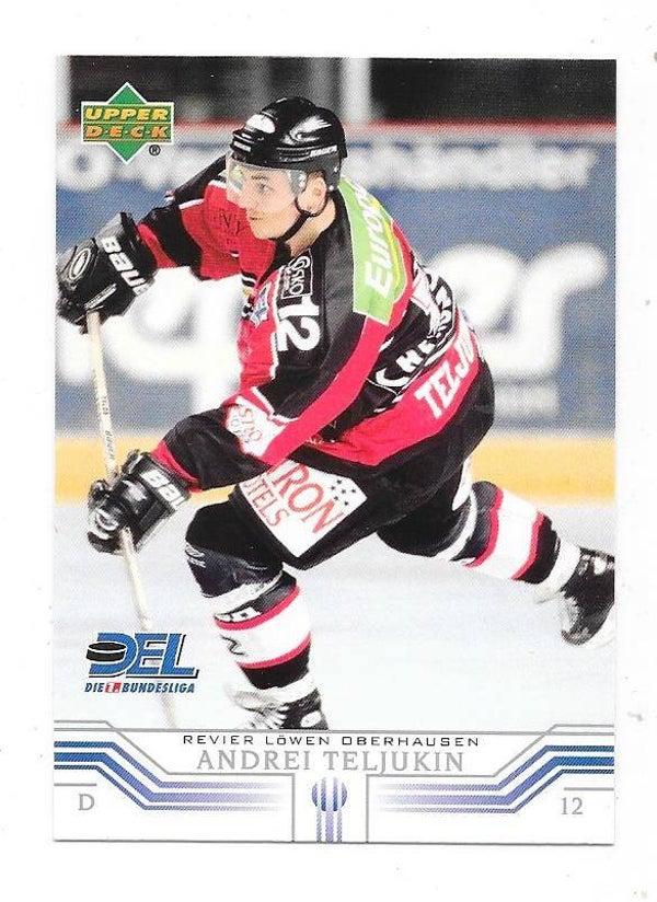 2001-02 German DEL Upper Deck  Ice Hockey card #223 Andrei Teljukin , Revier Löwen Oberhausen , Neftekhimik Nizhnekamsk
