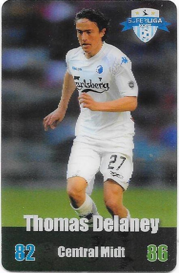 2012-13 Danish Superliga Kuma Fotboll Kort # Thomas Delaney  , FC København