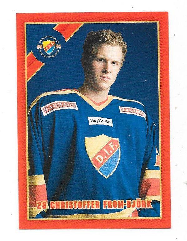 2005-06 Swedish Djurgårdens IF Teamissued #28 Christopher From Björk