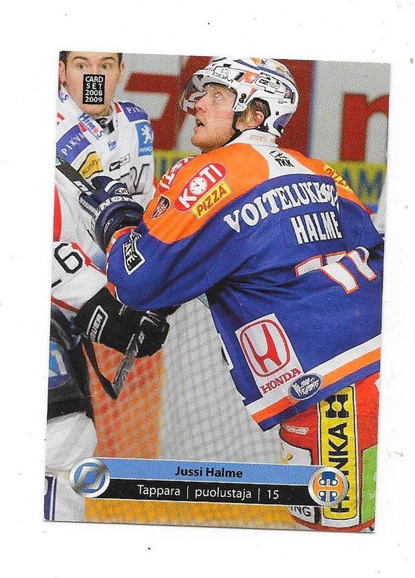 2008-09 Finnish Cardset Ice Hockey card #59 Jussi Halme , Tappara & University of Denver