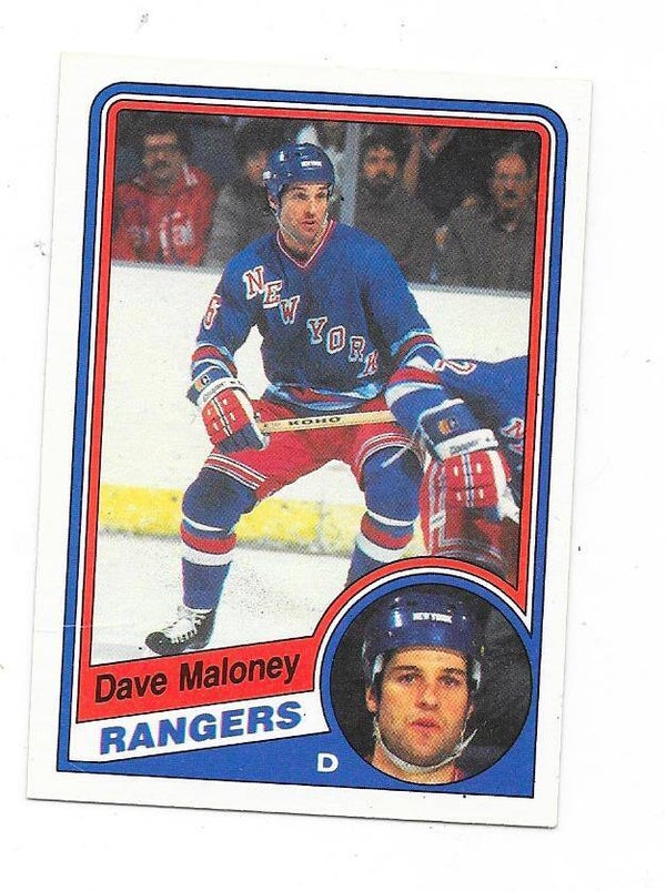 1984-85 OPC NHL Ice Hockey Card #146 Dave Maloney , New York Rangers