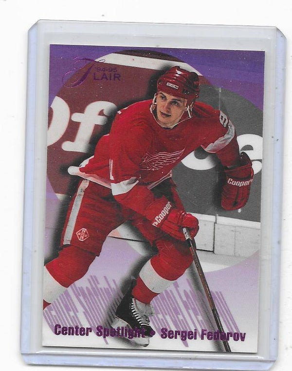 1994-95 Flair Centre Spotlight #2of10 Sergei Fedorov , Detroit Red Wings