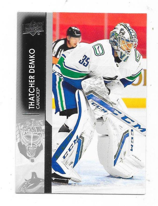 2021-22 Upper Deck NHL Ice Hockey Card #173 Thatcher Demko , Vancouver Canucks